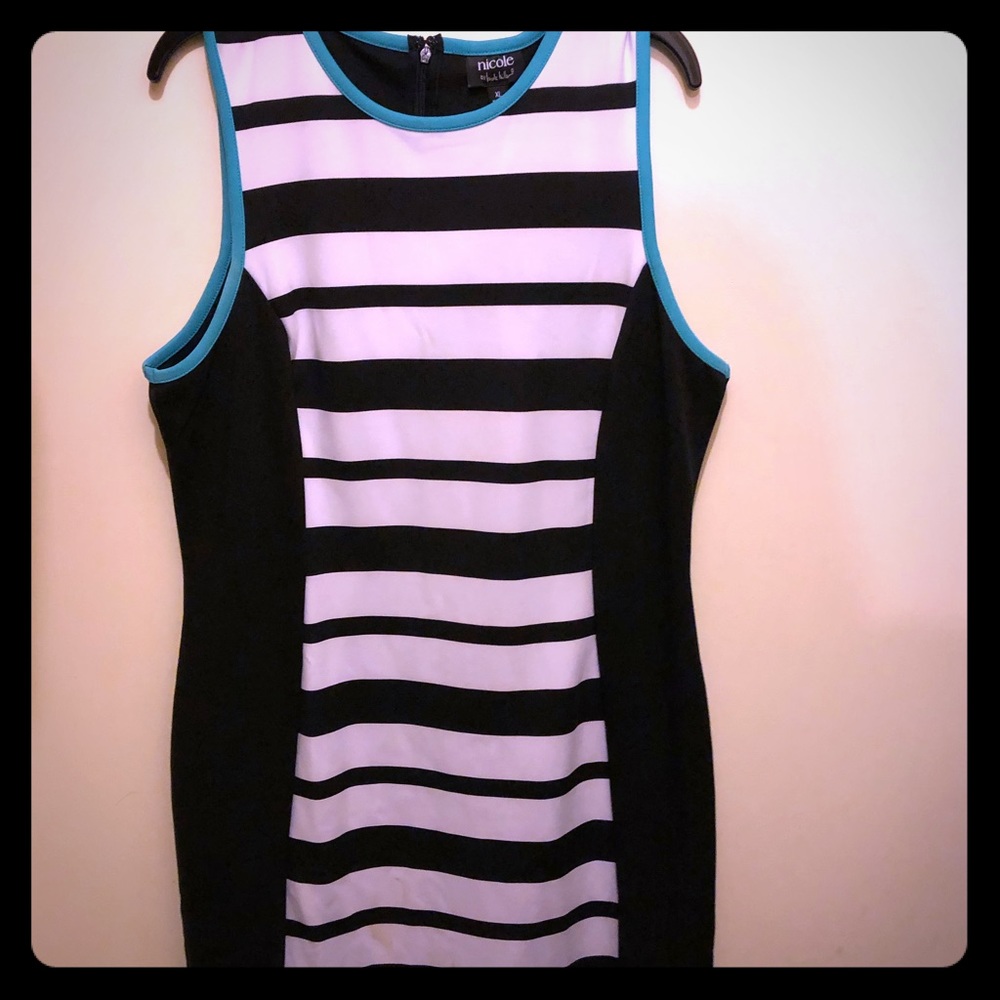 Nicole Miller color stripe block Dress